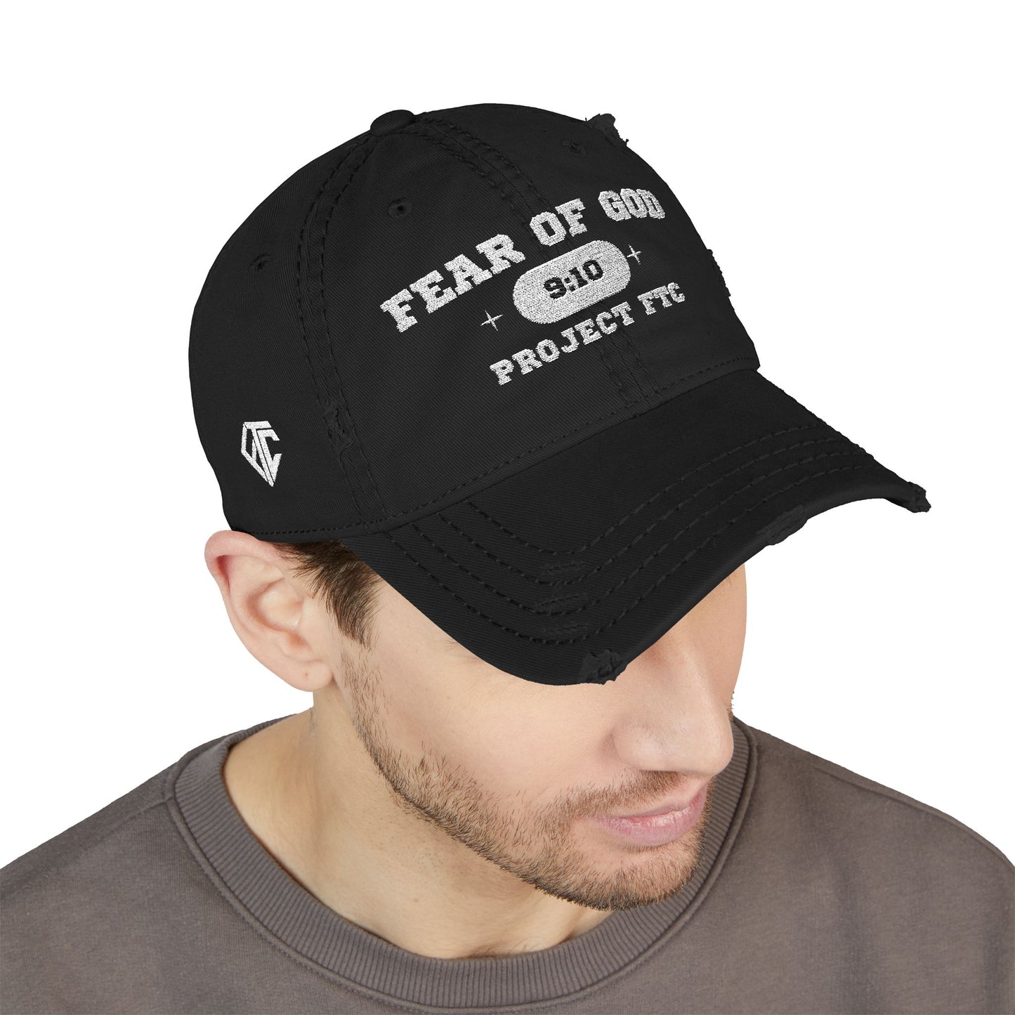 Fear Of God Distressed Embroidered Dad Hat