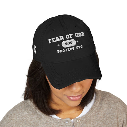 Fear Of God Distressed Embroidered Dad Hat
